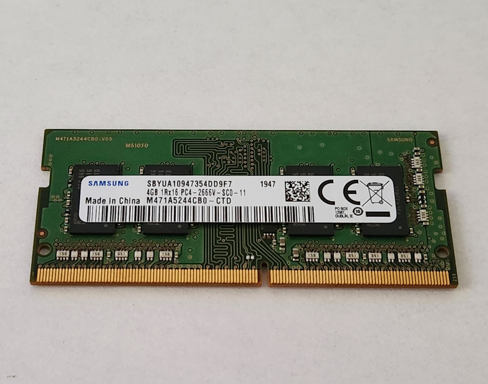 RAM Samsung 4GB DDR4 SO-DIMM PC4-2666V 260-Pin Non-ECC M471A5244CB0-CTD